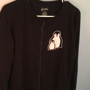 Penguin footie pajamas fleece